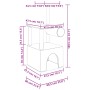 Katzenkratzbaum mit dunkelgrauen Sisalstämmen 109,5 cm von vidaXL, Katzenmöbel - Ref: Foro24-172060, Preis: 38,26 €, Rabatt: %
