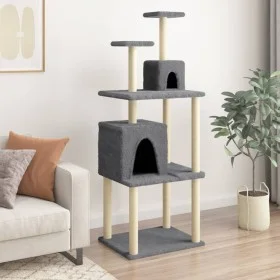 Cat scratching post with dark gray sisal posts 167 cm by vidaXL, Cat furniture - Ref: Foro24-172069, Price: 61,31 €, Discount: %