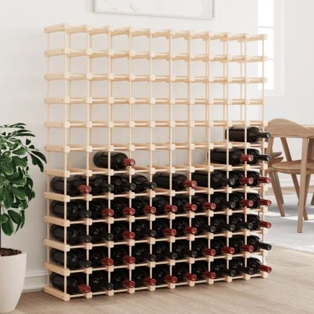 Weinregal für 120 Flaschen aus massivem Kiefernholz 112,5x23x123,5cm von vidaXL, Weinregale - Ref: Foro24-353754, Preis: 153,...