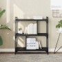 3-shelf engineered wood bookcase in black, 76x32x88 cm by vidaXL, Bookcases and shelves - Ref: Foro24-833930, Price: 49,96 €,...
