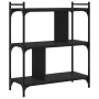 3-shelf engineered wood bookcase in black, 76x32x88 cm by vidaXL, Bookcases and shelves - Ref: Foro24-833930, Price: 49,34 €,...