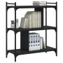 3-shelf engineered wood bookcase in black, 76x32x88 cm by vidaXL, Bookcases and shelves - Ref: Foro24-833930, Price: 49,34 €,...