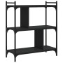 3-shelf engineered wood bookcase in black, 76x32x88 cm by vidaXL, Bookcases and shelves - Ref: Foro24-833930, Price: 49,96 €,...