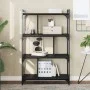4-shelf bookcase black engineered wood 76x32x123 cm by vidaXL, Bookcases and shelves - Ref: Foro24-833935, Price: 63,56 €, Di...