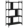 4-shelf bookcase black engineered wood 76x32x123 cm by vidaXL, Bookcases and shelves - Ref: Foro24-833935, Price: 64,37 €, Di...