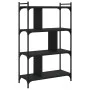 4-shelf bookcase black engineered wood 76x32x123 cm by vidaXL, Bookcases and shelves - Ref: Foro24-833935, Price: 63,56 €, Di...
