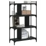 4-shelf bookcase black engineered wood 76x32x123 cm by vidaXL, Bookcases and shelves - Ref: Foro24-833935, Price: 63,56 €, Di...