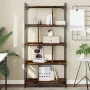 Bookcase with 5 shelves engineered wood smoked oak 76x32x158cm by vidaXL, Bookcases and shelves - Ref: Foro24-833942, Price: ...
