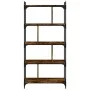 Bookcase with 5 shelves engineered wood smoked oak 76x32x158cm by vidaXL, Bookcases and shelves - Ref: Foro24-833942, Price: ...