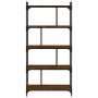 Bücherregal mit 5 Regalen, Holzwerkstoff, Eiche braun, 76 x 32 x 158 cm von vidaXL, Bücherregale und Regale - Ref: Foro24-833...
