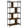 Bücherregal mit 5 Regalen, Holzwerkstoff, Eiche braun, 76 x 32 x 158 cm von vidaXL, Bücherregale und Regale - Ref: Foro24-833...