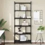 6-shelf engineered wood bookcase in black, 76x32x192 cm by vidaXL, Bookcases and shelves - Ref: Foro24-833945, Price: 90,74 €...