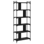 6-shelf engineered wood bookcase in black, 76x32x192 cm by vidaXL, Bookcases and shelves - Ref: Foro24-833945, Price: 90,74 €...