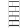 6-shelf engineered wood bookcase in black, 76x32x192 cm by vidaXL, Bookcases and shelves - Ref: Foro24-833945, Price: 90,74 €...