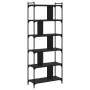 6-shelf engineered wood bookcase in black, 76x32x192 cm by vidaXL, Bookcases and shelves - Ref: Foro24-833945, Price: 90,74 €...