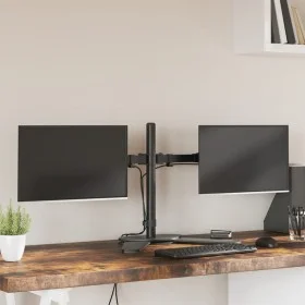 Dual monitor stand black steel VESA 75/100 mm by vidaXL, Monitor and TV stands - Ref: Foro24-358008, Price: 33,87 €, Discount: %