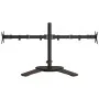 Dual monitor stand black steel VESA 75/100 mm by vidaXL, Monitor and TV stands - Ref: Foro24-358008, Price: 33,87 €, Discount: %