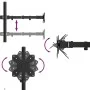 Soporte para monitor doble acero negro VESA 75/100 mm de vidaXL, Soportes para monitores y televisor - Ref: Foro24-358008, Pr...