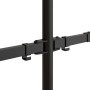 Soporte para monitor doble acero negro VESA 75/100 mm