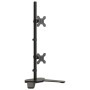 Black steel double monitor stand VESA 75/100 mm by vidaXL, Monitor and TV stands - Ref: Foro24-358007, Price: 43,68 €, Discou...