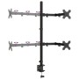 Black steel monitor stand VESA 75/100 mm by vidaXL, Monitor and TV stands - Ref: Foro24-358004, Price: 51,46 €, Discount: %