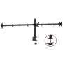 Soporte para monitor triple acero negro VESA 75/100 mm de vidaXL, Soportes para monitores y televisor - Ref: Foro24-358003, P...