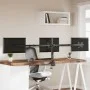Soporte para monitor triple acero negro VESA 75/100 mm de vidaXL, Soportes para monitores y televisor - Ref: Foro24-358003, P...