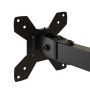 Soporte para monitor triple acero negro VESA 75/100 mm