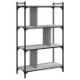 Sonoma gray engineered wood 4-shelf bookcase 76x32x123 cm by vidaXL, Bookcases and shelves - Ref: Foro24-833938, Price: 64,35...