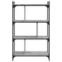 Sonoma gray engineered wood 4-shelf bookcase 76x32x123 cm by vidaXL, Bookcases and shelves - Ref: Foro24-833938, Price: 64,35...