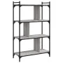 Sonoma gray engineered wood 4-shelf bookcase 76x32x123 cm by vidaXL, Bookcases and shelves - Ref: Foro24-833938, Price: 64,35...