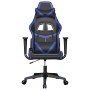 Silla gaming cuero sintético negro y azul