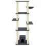 Cat scratching post with dark gray sisal posts 154 cm by vidaXL, Cat furniture - Ref: Foro24-172057, Price: 91,39 €, Discount: %