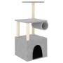 Katzenkratzbaum mit hellgrauen Sisalpfosten 109,5 cm von vidaXL, Katzenmöbel - Ref: Foro24-172059, Preis: 32,63 €, Rabatt: %