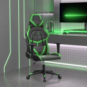 Silla gaming cuero sintético negro y verde