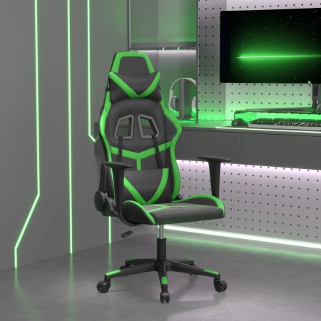 Silla gaming cuero sintético negro y verde