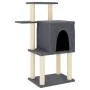 Rascador para gatos con postes de sisal gris oscuro 97 cm de vidaXL, Mobiliario para gatos - Ref: Foro24-172066, Precio: 45,1...