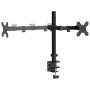 Black steel double monitor stand VESA 75/100 mm by vidaXL, Monitor and TV stands - Ref: Foro24-358002, Price: 34,96 €, Discou...