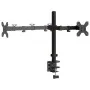 Black steel double monitor stand VESA 75/100 mm by vidaXL, Monitor and TV stands - Ref: Foro24-358002, Price: 36,36 €, Discou...