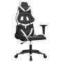 Silla gaming cuero sintético negro y blanco