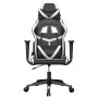 Silla gaming cuero sintético negro y blanco