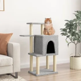 Cat scratcher with light gray sisal posts 97 cm by vidaXL, Cat furniture - Ref: Foro24-172065, Price: 34,32 €, Discount: %
