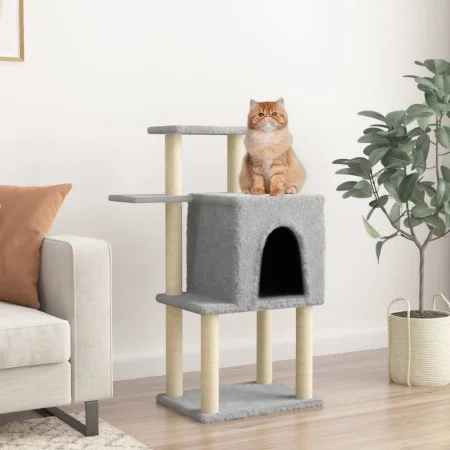 Cat scratcher with light gray sisal posts 97 cm by vidaXL, Cat furniture - Ref: Foro24-172065, Price: 34,32 €, Discount: %