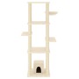Katzenkratzbaum mit cremefarbenen Sisalstämmen, 154 cm von vidaXL, Katzenmöbel - Ref: Foro24-172055, Preis: 92,41 €, Rabatt: %