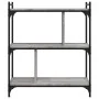 Sonoma gray engineered wood 3-shelf bookcase 76x32x88 cm by vidaXL, Bookcases and shelves - Ref: Foro24-833933, Price: 49,50 ...