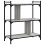 Sonoma gray engineered wood 3-shelf bookcase 76x32x88 cm by vidaXL, Bookcases and shelves - Ref: Foro24-833933, Price: 49,50 ...