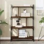 Bookshelf 4 shelves wood engineering brown oak 76x32x123 cm by vidaXL, Bookcases and shelves - Ref: Foro24-833939, Price: 63,...