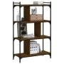 Bookshelf 4 shelves wood engineering brown oak 76x32x123 cm by vidaXL, Bookcases and shelves - Ref: Foro24-833939, Price: 63,...