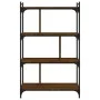 Bookshelf 4 shelves wood engineering brown oak 76x32x123 cm by vidaXL, Bookcases and shelves - Ref: Foro24-833939, Price: 63,...