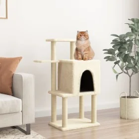 Cat scratching post with cream sisal posts 97 cm by vidaXL, Cat furniture - Ref: Foro24-172064, Price: 45,23 €, Discount: %